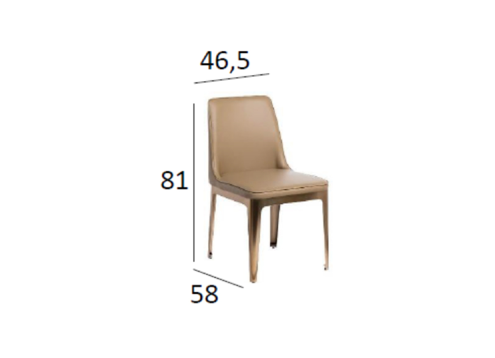 Стул Garda Decor бежевый 46,5*58*81 см