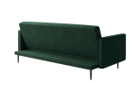 Este диван-кровать трехместный, прямой, с подлокотниками, бархат зеленый 19