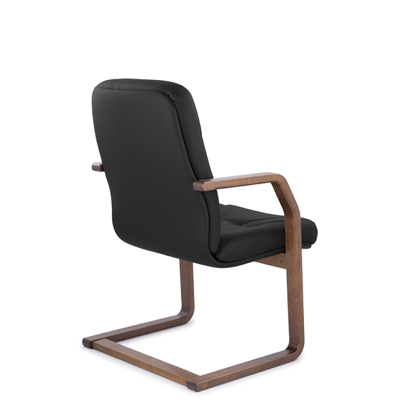 Кресло Комо Н/п дерево D8 (темный орех) S-0401 (черный)