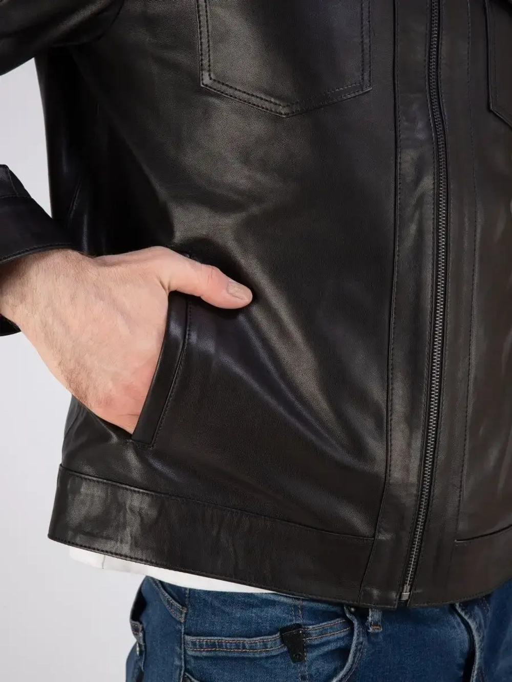 Куртка весна кожаная натуральная