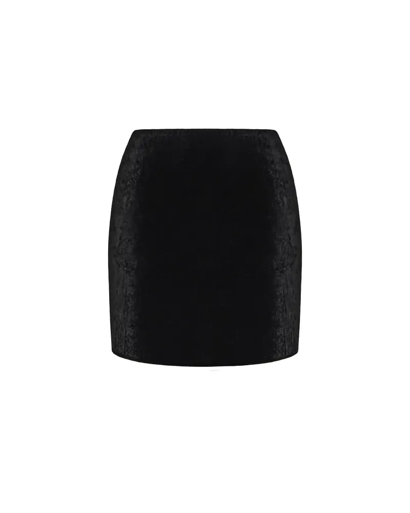 Mona no frill, юбка мини из черного бархата