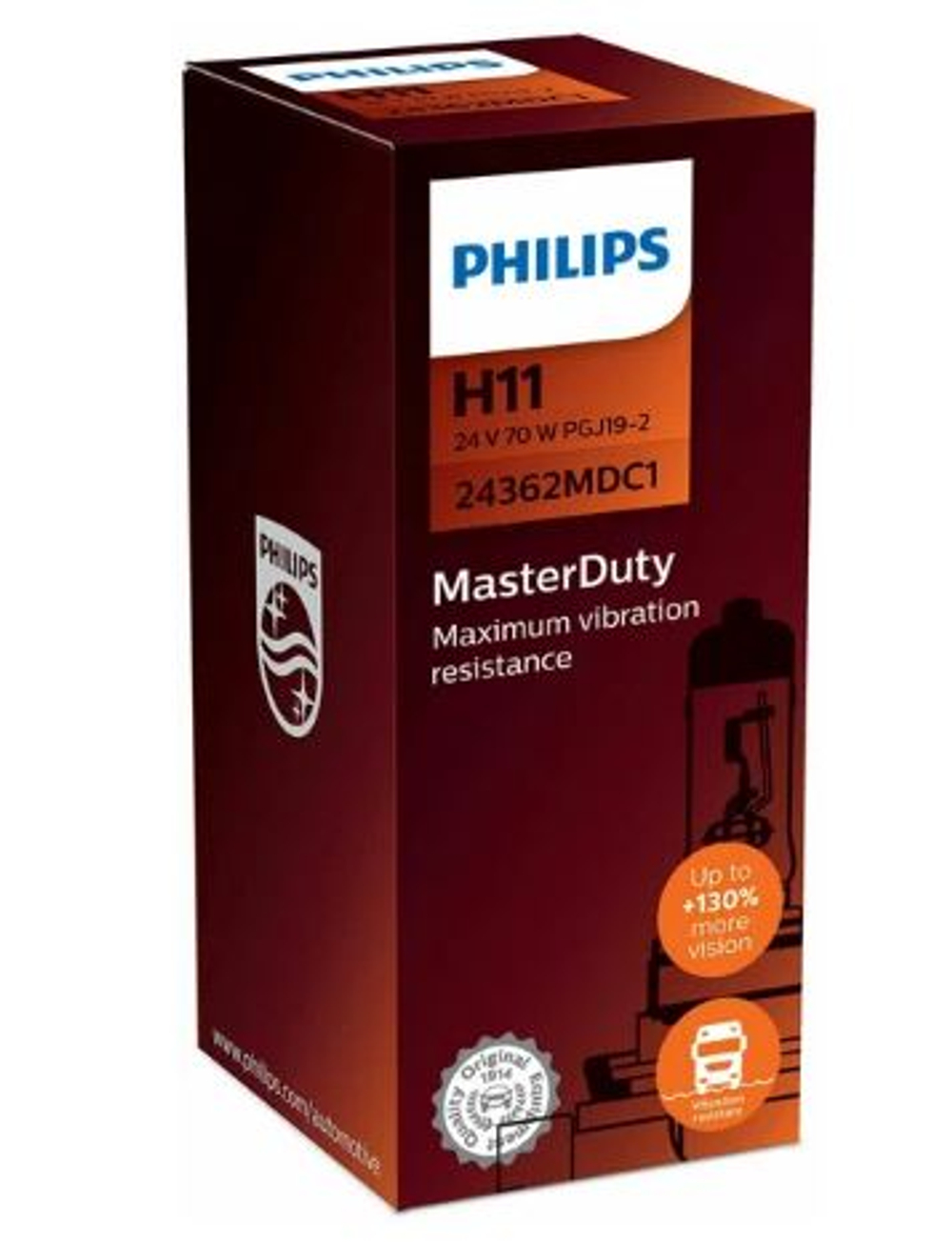 Автолампа H11 24V 55W (PGJ19-2) Philips Master Duty #24362MDC1 ORIGINAL