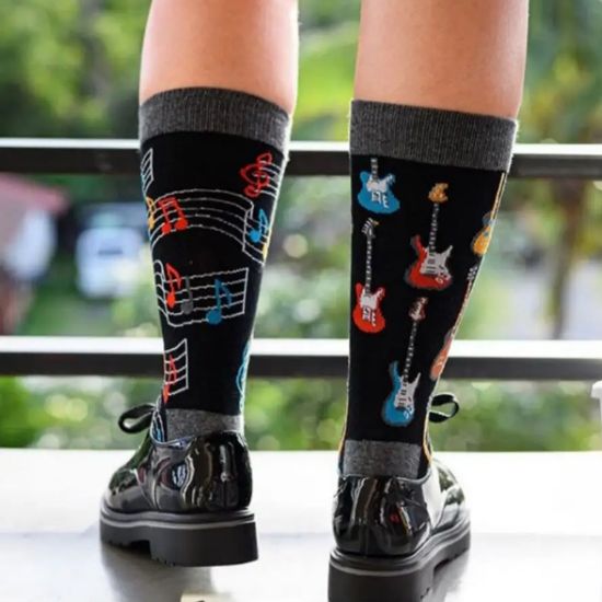 Носки "Цветные гитары и цветные мелодии" р-р 38-45