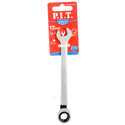 Ключ комбинированный с храповым механизмом  ADVANCE HRCW01-0012 (12мм, 40CrV, 90 зубца, NiCr)