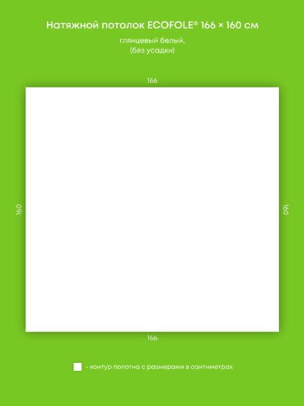 Глянцевый натяжной потолок 2.7 м2
