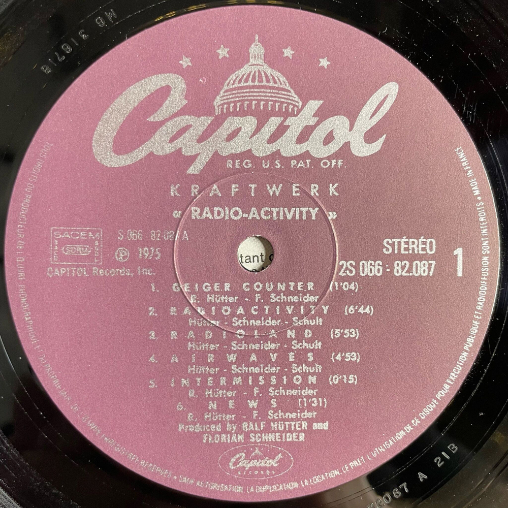 Винтажная виниловая пластинка LP Kraftwerk Radio Activity (France 1975)