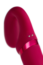 Малиновый безремневой страпон Lapis - 23 см. (Цвет: малиновый)