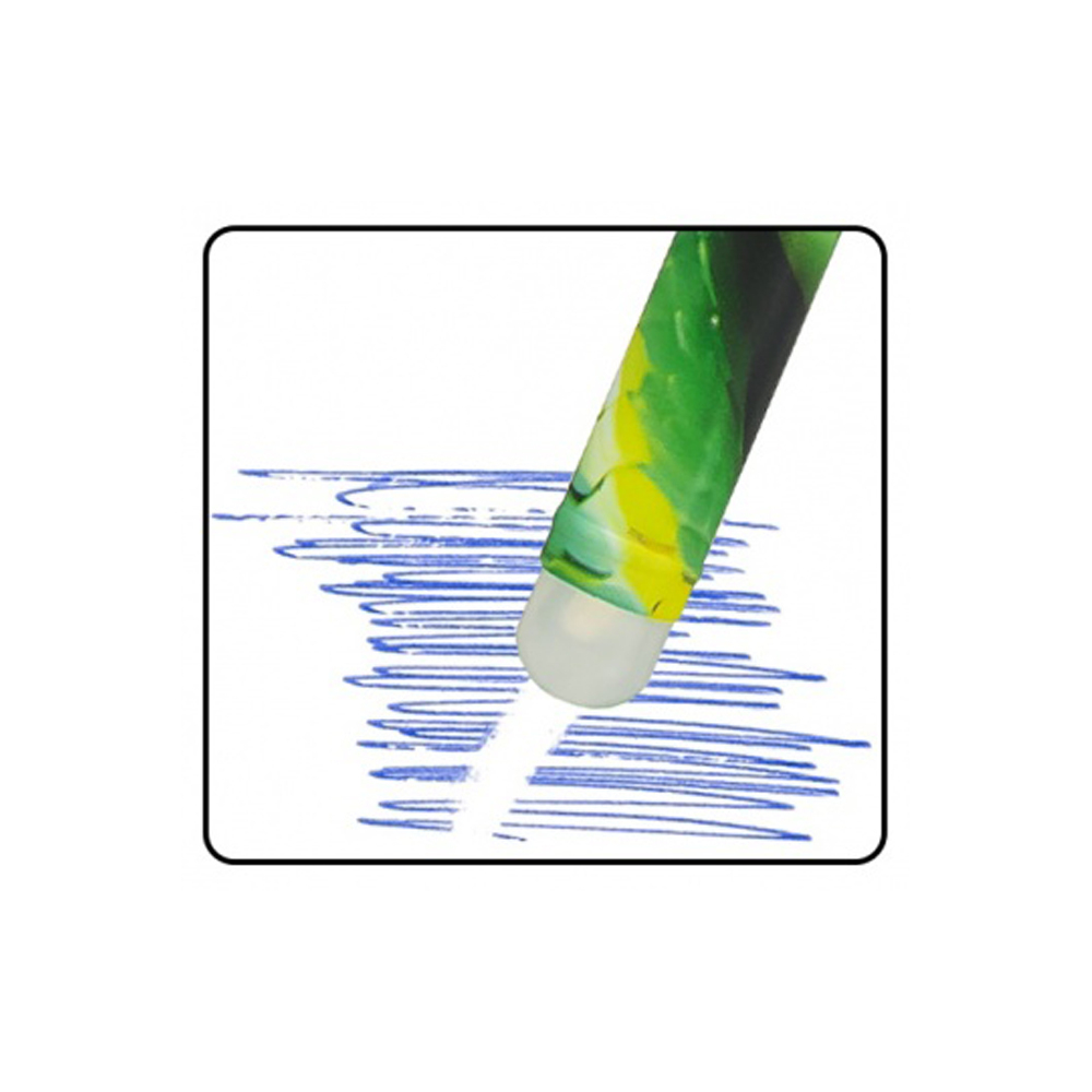 Ручка гелевая, пиши-стирай, Basir, синие чернила, серия "ЗМЕЯ", корпус с рисунком, 12 шт