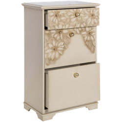 Комод Терра-3 с 3 ящиками Айвори Мраморное золото