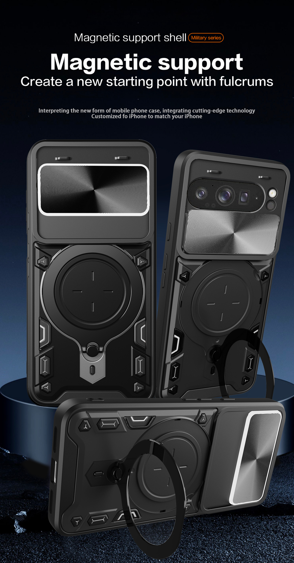 Чехол с кольцом Big Ring Case для Google Pixel 9 Pro XL