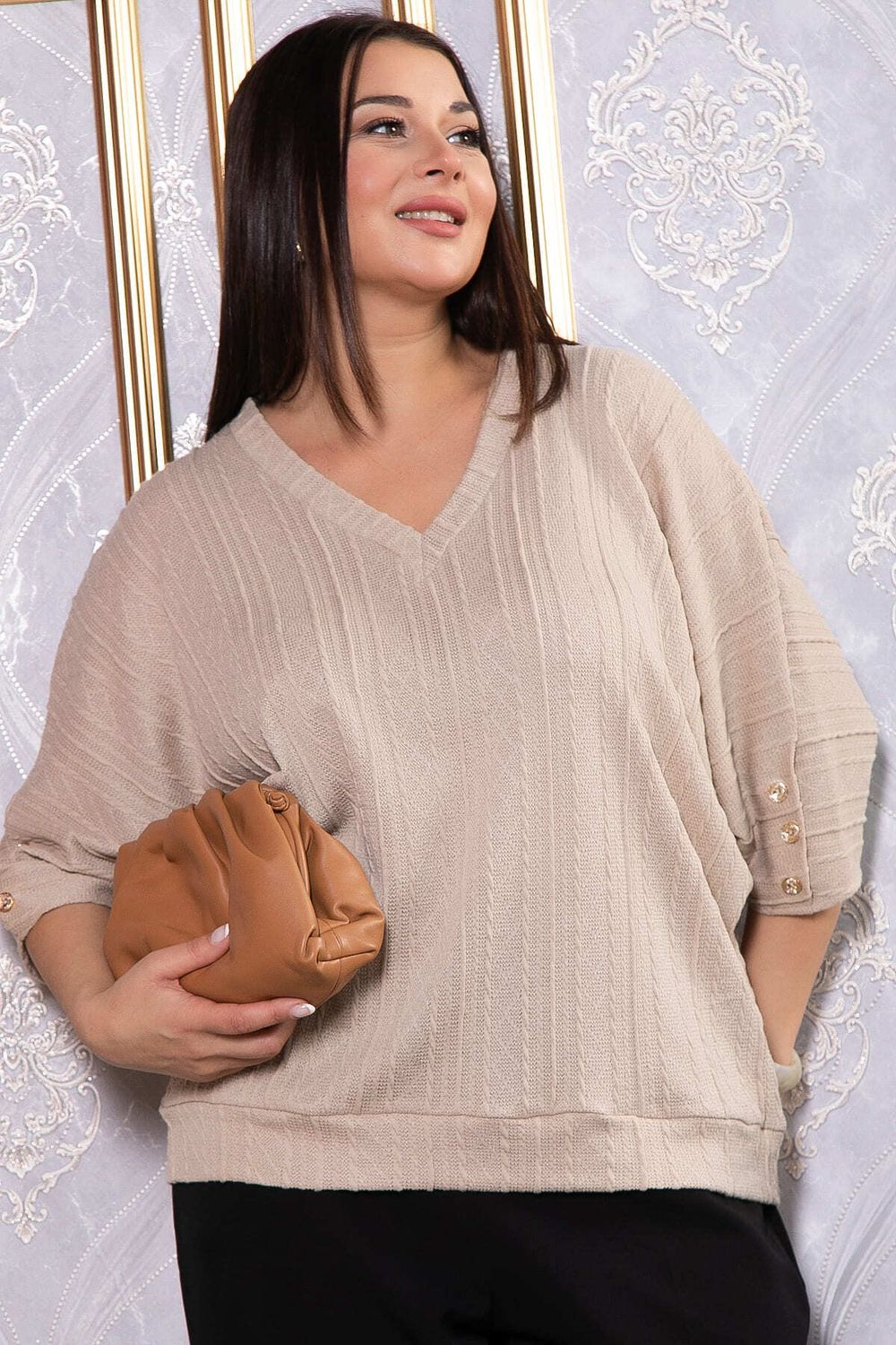 Блуза Вэнсдей (бежевая) Б14818-4М LT Collection