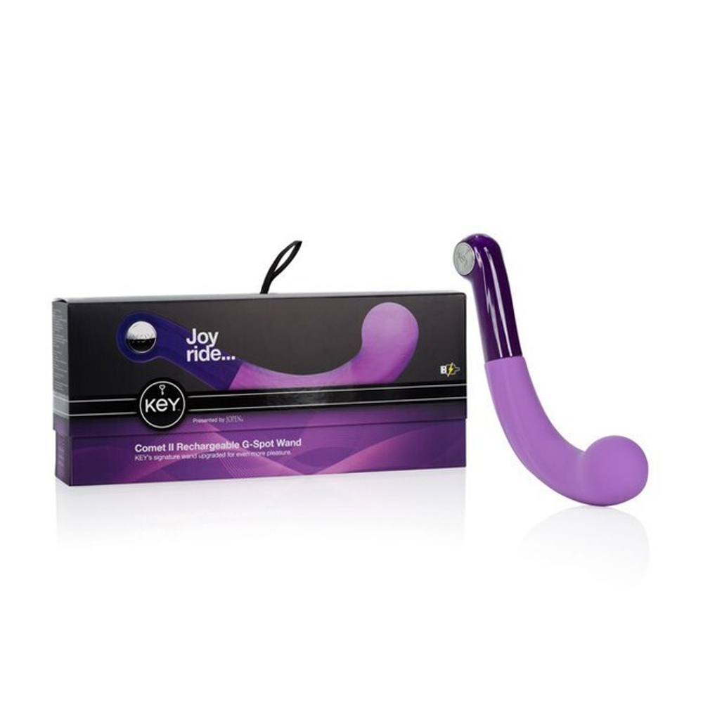 Мощнейший перезаряжаемый вибратор для G-точки Comet II Rechargeable G-Spot Wand (7 режимов) (Цвет: сиреневый и фиолетовый)