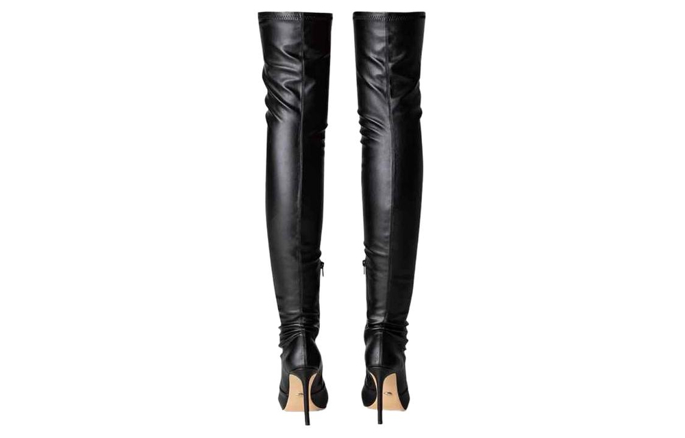 Tony Bianco Microfiber Leather Over the knee Boots 10.5cm Women"s Black