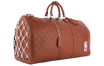 LOUIS VUITTON X Nba Keepall 55 Monogram Ball Grain Leather Brown