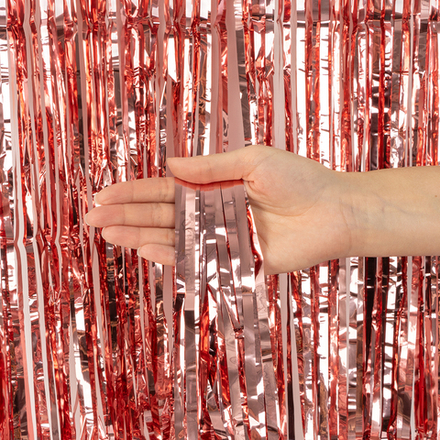 Занавес "Дождик" розовое золото 1*2 м