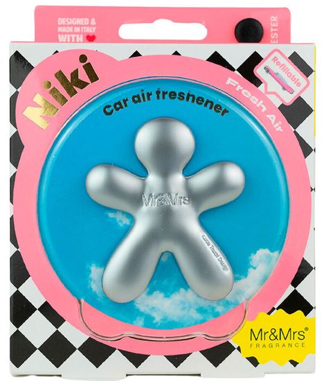 Ароматизатор для автомобиля NIKI Свежий воздух (серебристый металлик), Mr&Mrs Fragrance