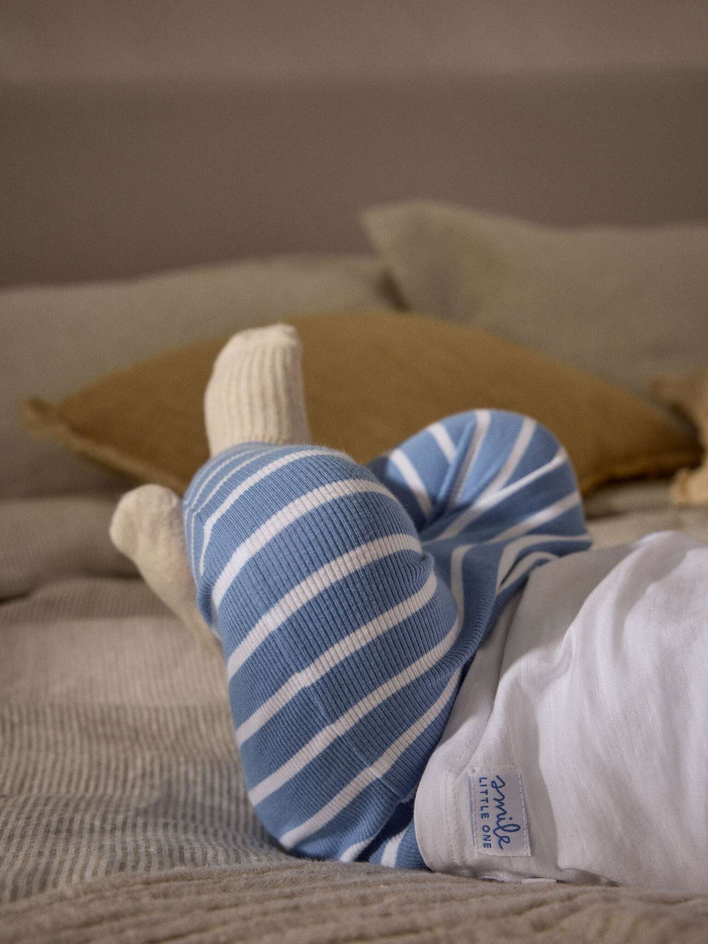 Лонгслив и легинсы в комплекте для малышей Next E48-227, Белый, Голубой