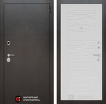 Дверь Входная Лабиринт Silver 06 - Белое дерево металлическая