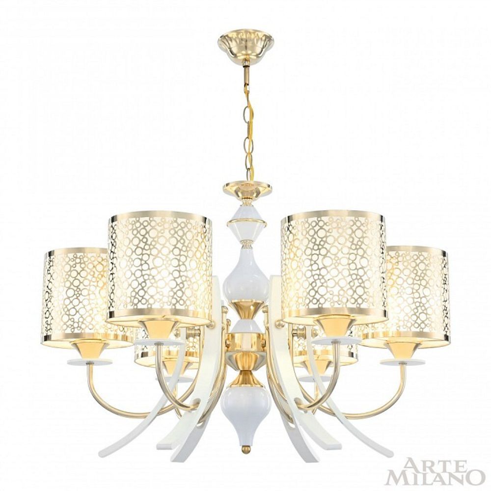 Подвесная люстра Arte Milano Florentia-6067 306067/6 Wh/Gd