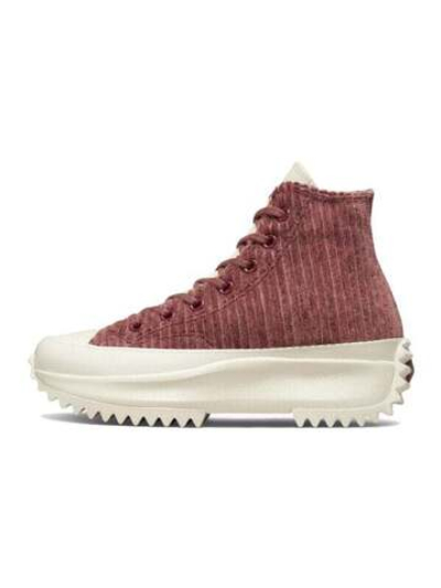 Converse Run Star Hike Hi Striped Knit Dark Wine