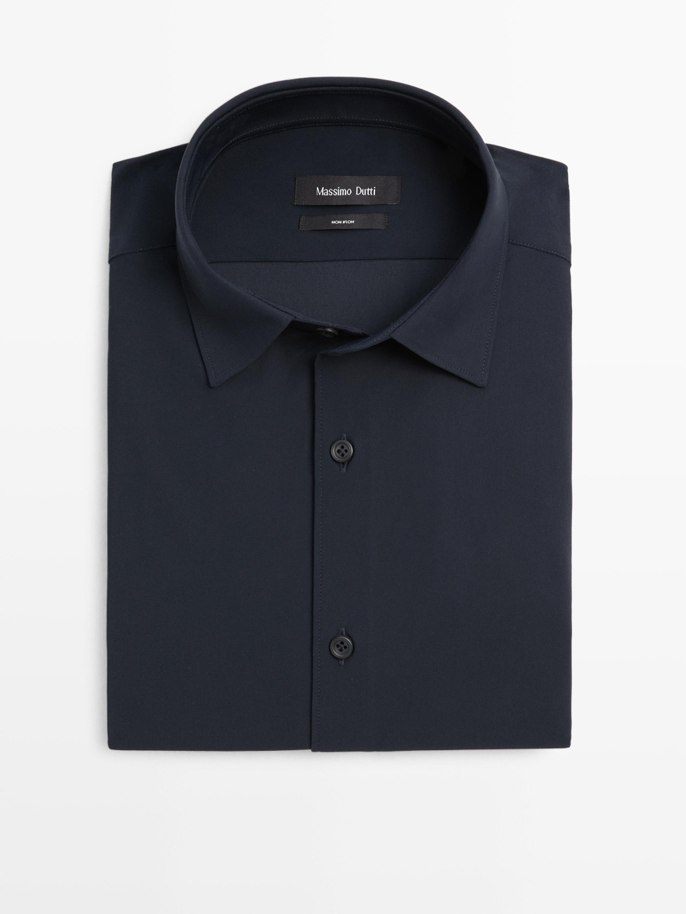 Massimo Dutti Эластичная рубашка облегающего кроя, темно-синий