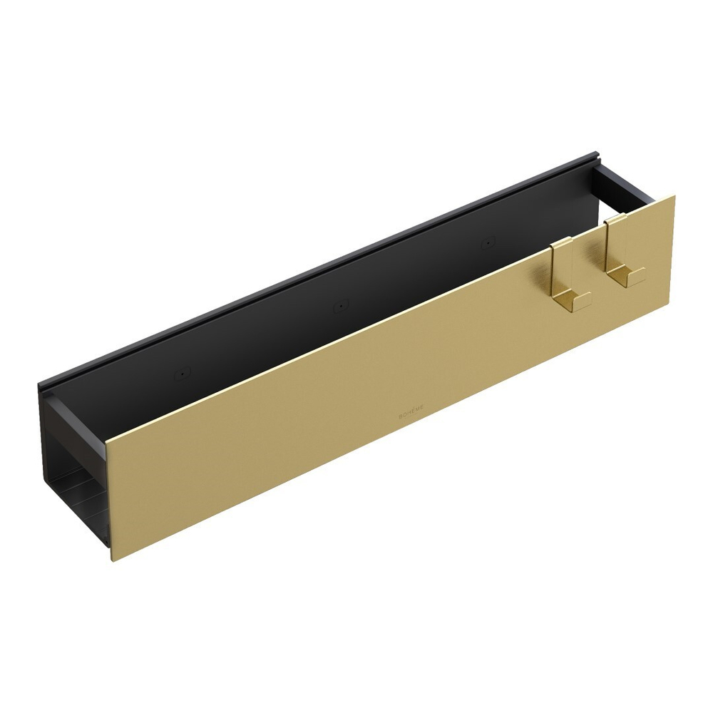 Boheme Полка настенная 60см Matt Gold + 2 крючка