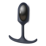 Черная анальная пробка с утяжелением Premium Silicone Weighted Anal Plug Medium - 14 см. (Цвет: черный)