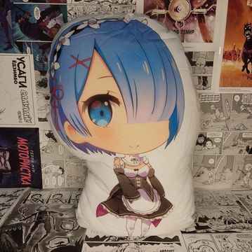 Подушка фигурная Re: Zero Рем на молнии, картинка с двух сторон