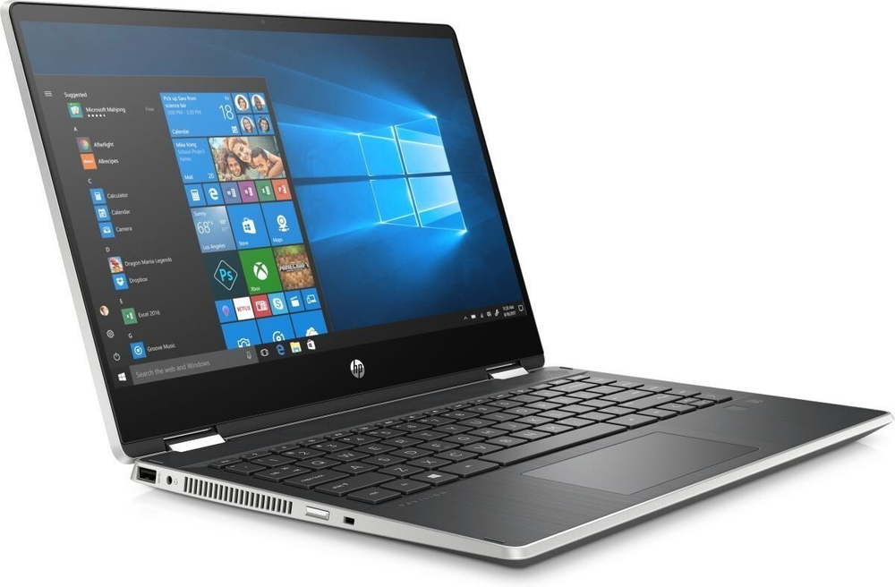 Ноутбук HP Pavilion x360 14-dh1015ur 14; 1920x1080 (Full HD) сенсорный/ Intel Core i5 10210U, 1600 МГц/ 8 Гб DDR-4/ 256 Гб SSD/ Intel UHD Graphics, Wi-Fi/ Bluetooth, Cam/ Windows 10 Home / серебристый 1B2Q9EA