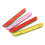 Линейка деревянная "Фрукты", 18см, 4 цвета микс