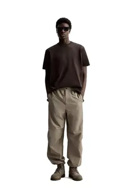 ZARA ФУТБОЛКА ИЗ ПЛОТНОЙ ТКАНИ, ШОКОЛАДНЫЙ