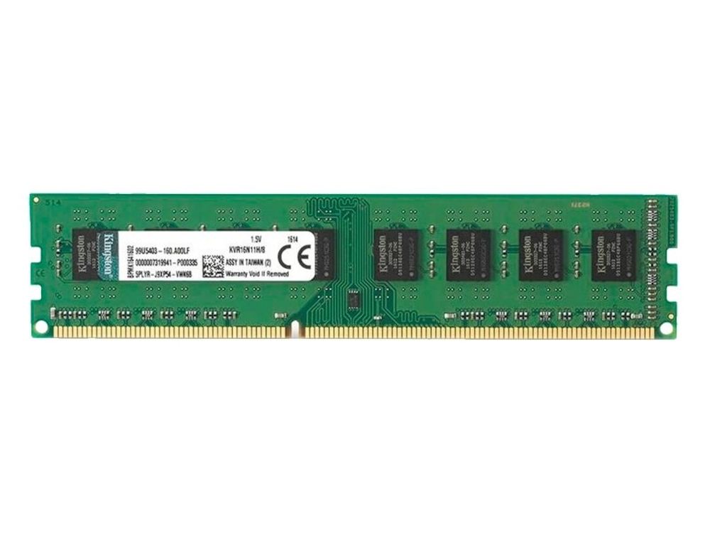 Оперативная память Kingston Value KVR16N11H/8WP, DDR3 1х 8ГБ 1600 МГц, DIMM, RTL