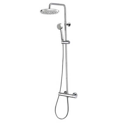 Bossini Elios душевая система: смеситель, стойка с верхним поворотным душем Ø 250 мм, с ручным душем, цвет хром