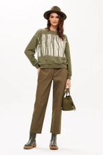 23424 Свитшот женский (зеленый)