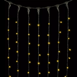 Светодиодный занавес Sealed с супер-мерцанием 2*3 м., 220V., 600 теплых белых LED ламп, черный каучук, Beauty Led (LL602ABL-1-2WW)