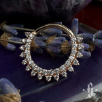 Кликер "Sunset" - Розовое золото - White CZ