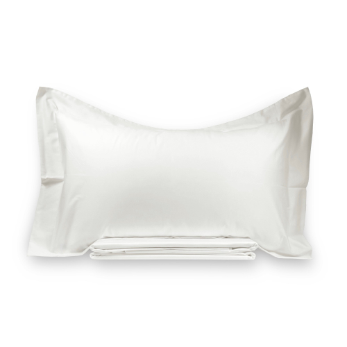 Однотонное постельное белье из сатина White