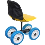 Стул садовый на 4-Х колесах для прополки и работы в саду 44*24*53см с поворотным механизмом(360°), мягкое сиденье