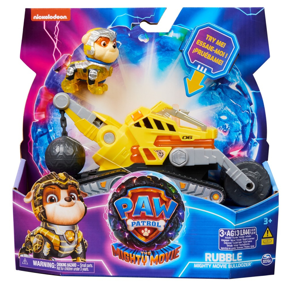 Psi Patrol - Строительная машина Rubble Свет и звук + фигурка щенка 20142999