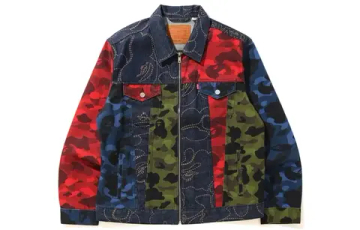 A Bathing Ape X Levi S Camo Trucker Куртка