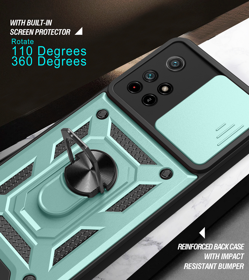 Чехол с кольцом Bumper Case для Xiaomi Poco M4 Pro 5G