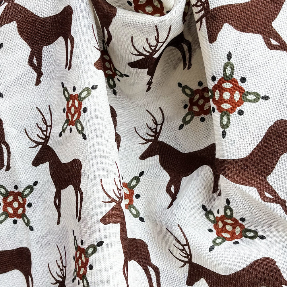 Шаль 120*120см, НОРДИК на белом