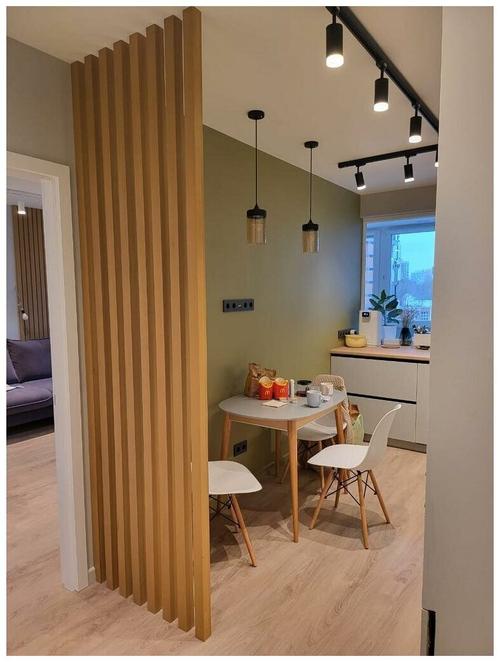 Реечная перегородка из Бука 40х60мм