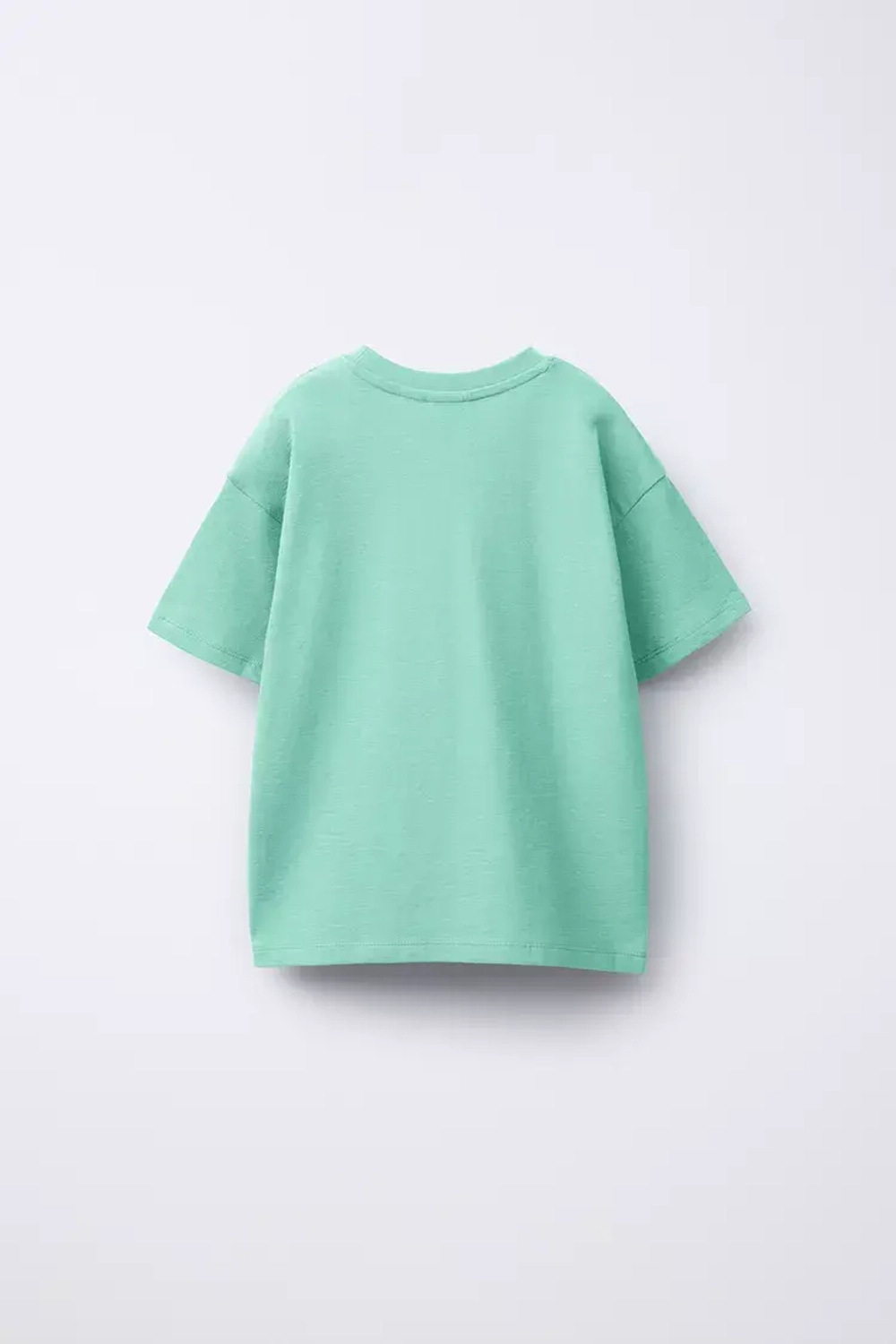 ZARA ОДНОТОННАЯ ПИЖАМА С ФУТБОЛКОЙ И ШОРТАМИ, ЗЕЛЕНЫЙ