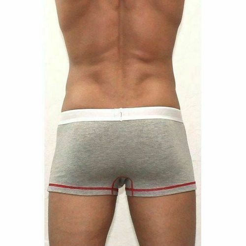 Мужские трусы боксеры серые с белым резинкой Tommy Hilfiger Grey