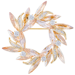 Брошь Fiore Luna ВЕНЕЦ Zircon Crystal XR14425A3 BR/G