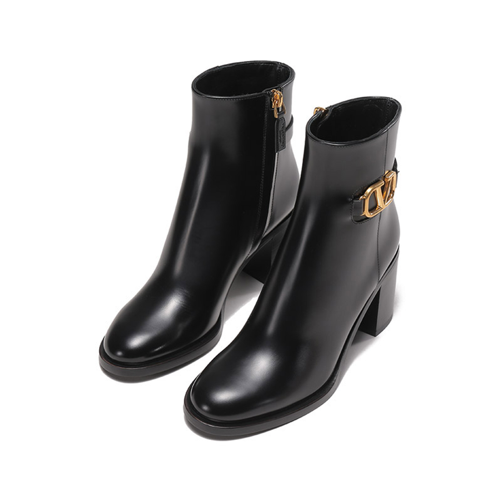 Valentino VLogo Plaque Heeled Ankle Boots Women"s
