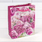 Пакет подарочный 12х15х5.5см "Цветы" (Микс)