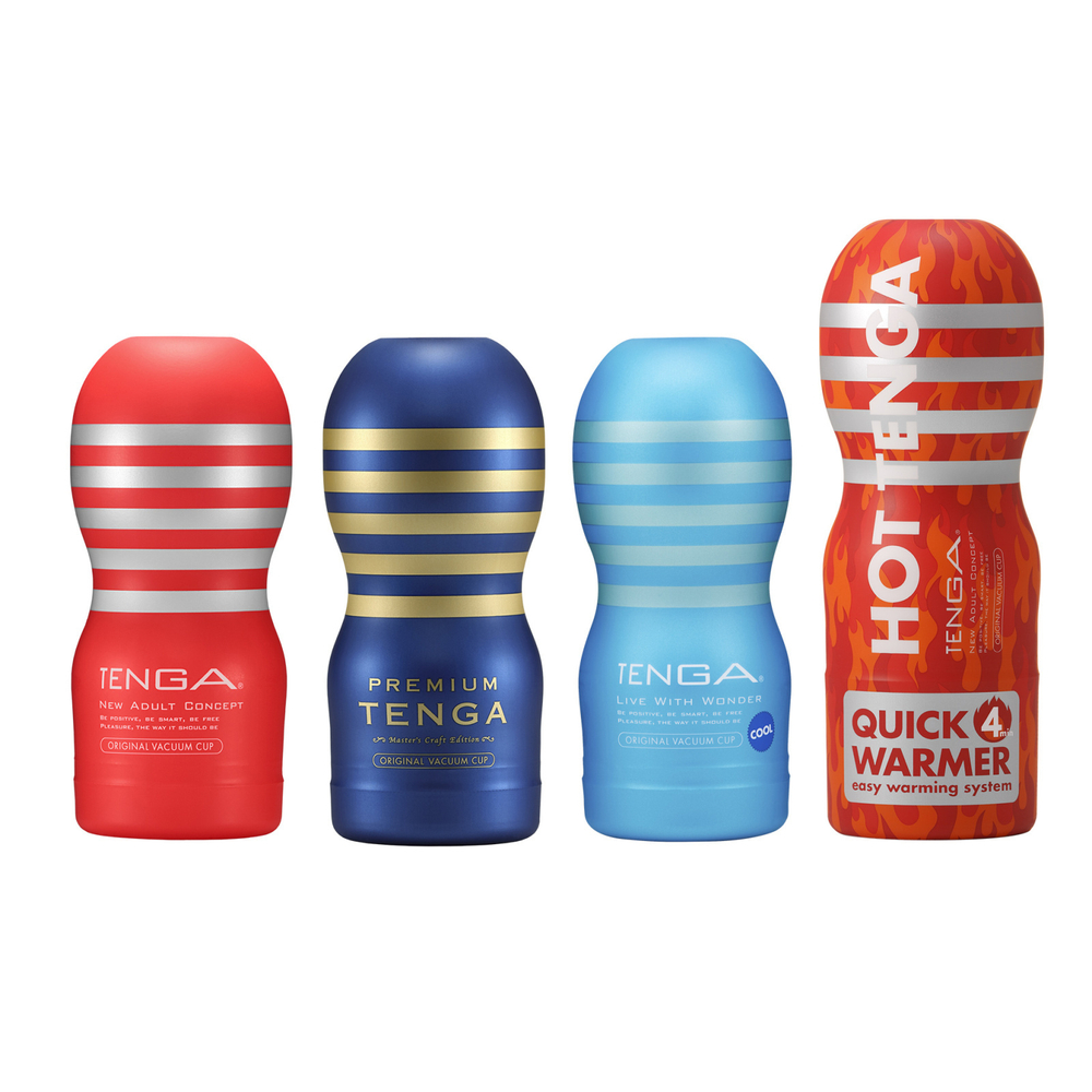 Набор мастурбаторов Tenga с вибронасадкой Cup Vibrator