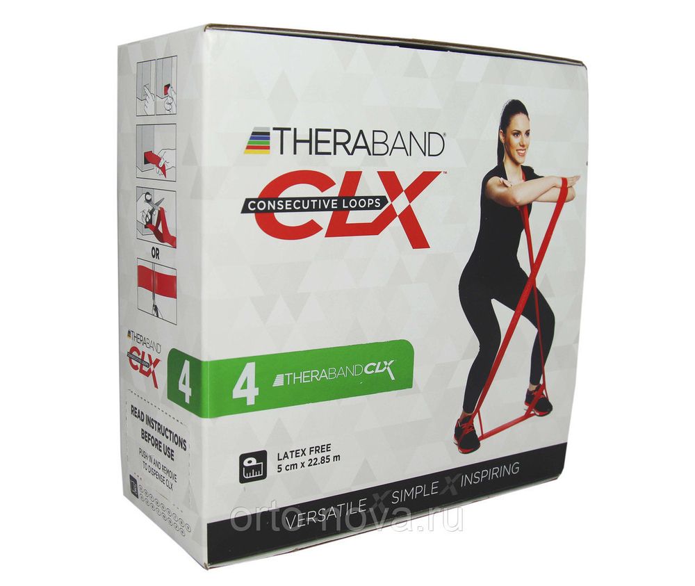 Лента-эспандер CLX Thera-Band зеленая/плотная 5 см х 22,85 м